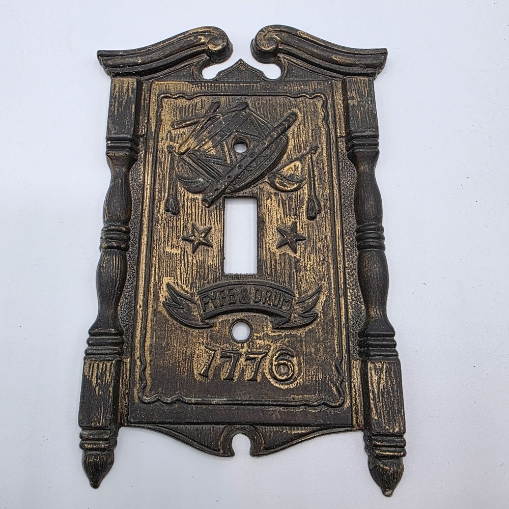 American‎ Tack Fife Drum 1776 Decorative Light Switch Plate Cover Colonial 1968